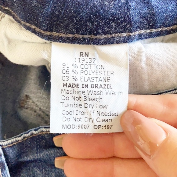 Beija Flor Dark Wash Raw Hem High Rise Jeans - Picture 9 of 10